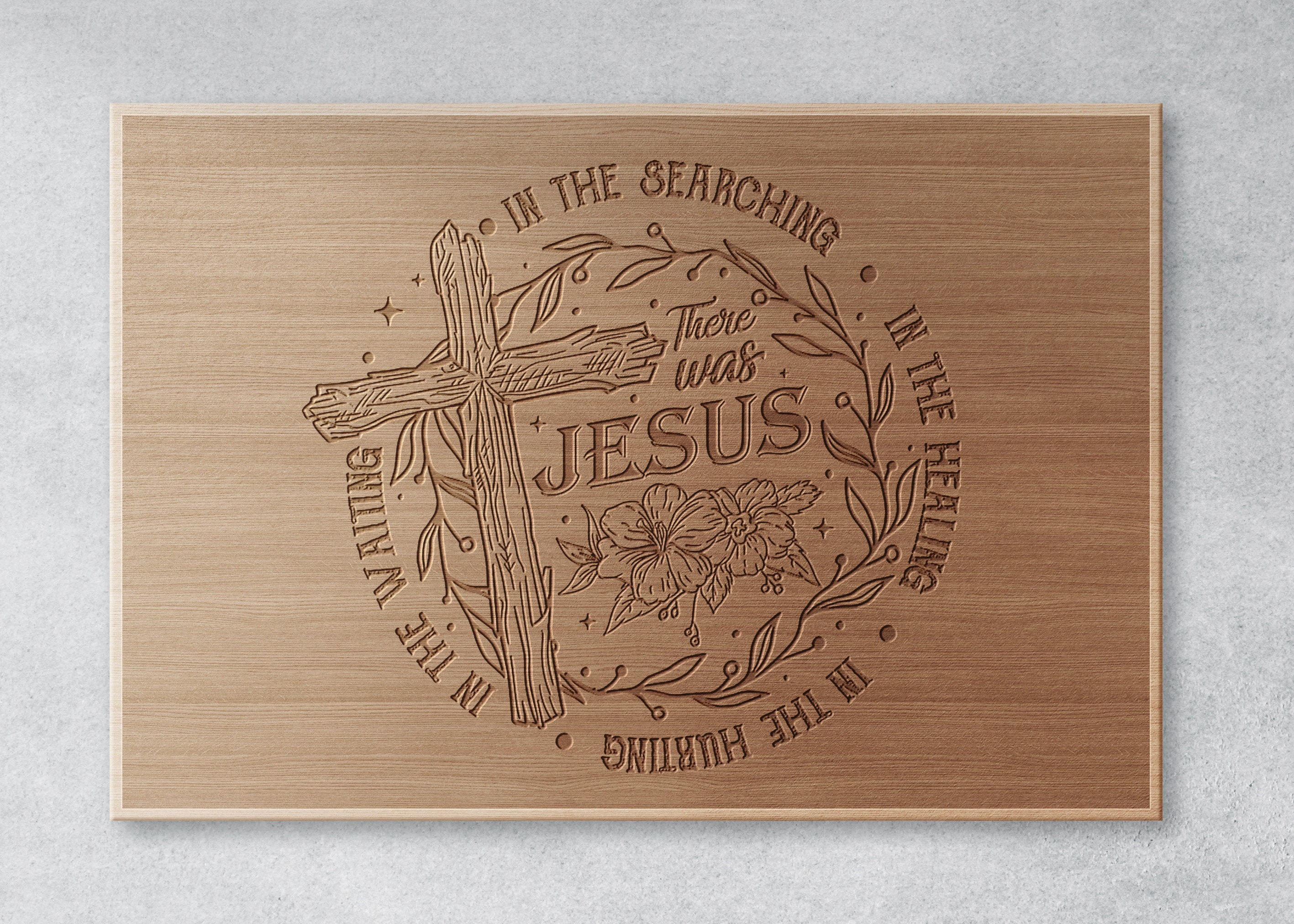 Jesus Svg, There Was Jesus Svg, Christian Svg, Faith, Cross Wildflowers