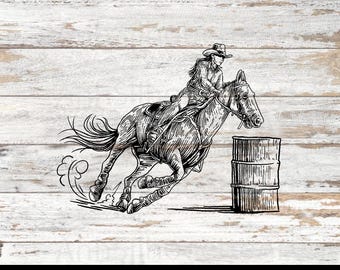 Cowgirl Barrel Racing Svg Png, Western Rodeo Engraved Style Cricut File, Cowgirl Racing Horse Cut File for Silhouette