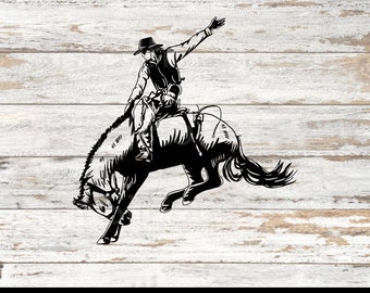 カウボーイロデオSVG、カウボーイ乗馬馬SVG、カウボーイSVG、西部砂漠SVG、カウボーイ馬SVG、ロデオ馬SVG、カウボーイアップSVG