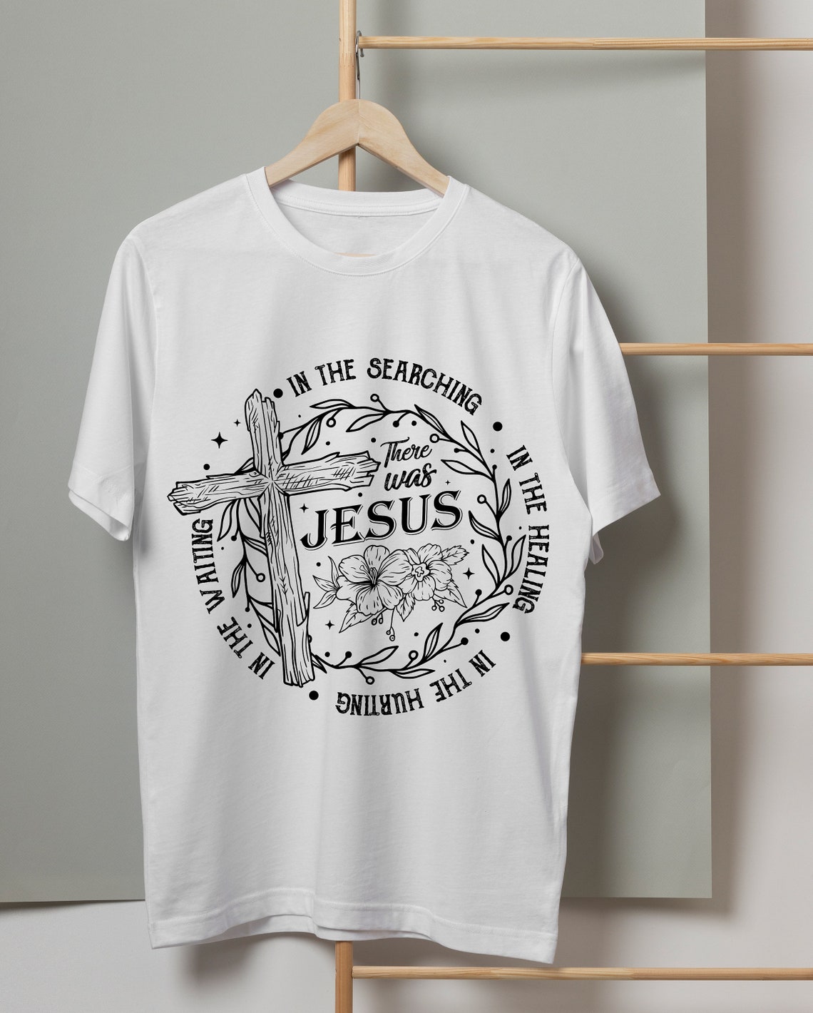 Jesus Svg, There Was Jesus Svg, Christian Svg, Faith, Cross Wildflowers