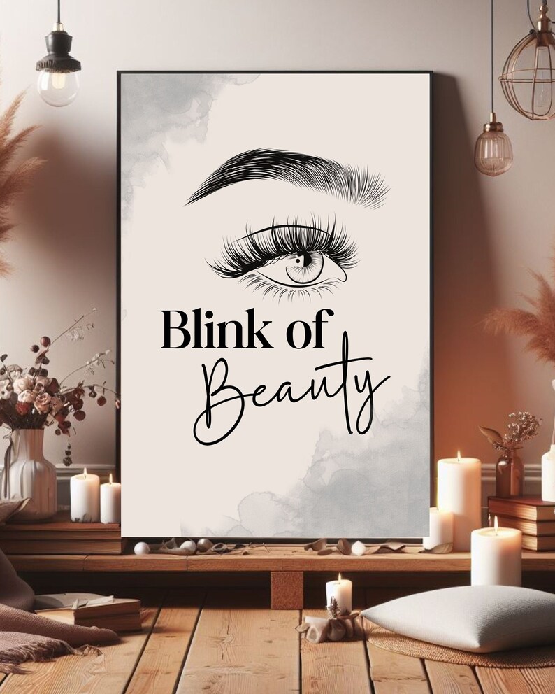 Lash Tech Decor Eye Lashes Spa Interior Design Matte Vertical Posters ...