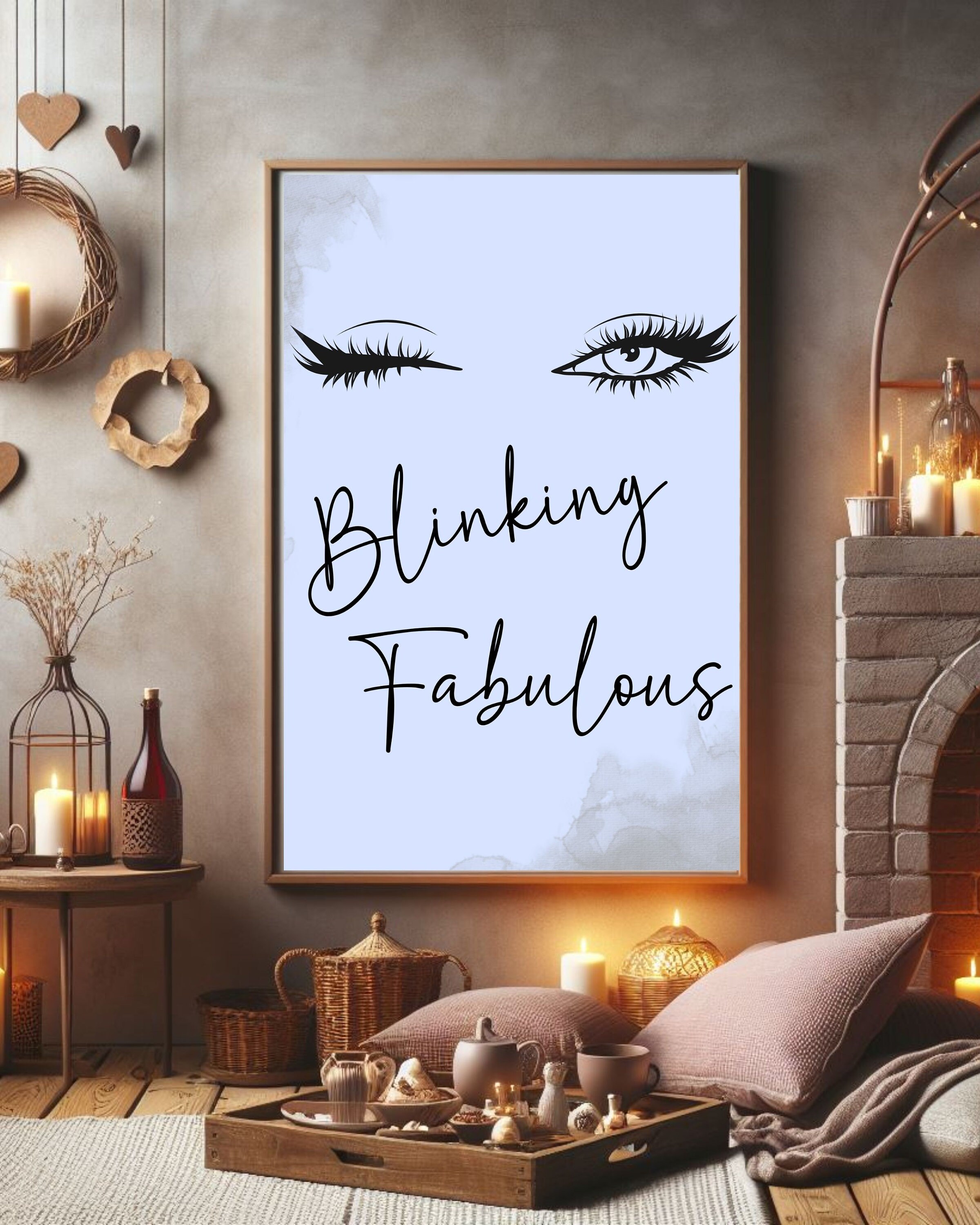 Lash Tech Decor Eye Lashes Spa Interior Design Matte Vertical Posters ...