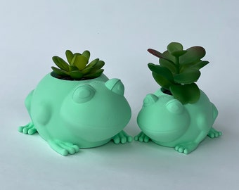 Frog Plant Pot | Frog Planter | Desk Organizer Decor | Office Accessory
