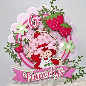 Strawberry Shortcake Cake Topper, Strawberry Shortcake Birthday/ Strawberry Shortcake Party Decor, , Strawberry Shortcake Themed Party