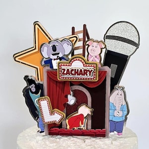 Sing movie Cake topper, Sing movie Birthday, Sing movieParty, Sing movie Party Supplies