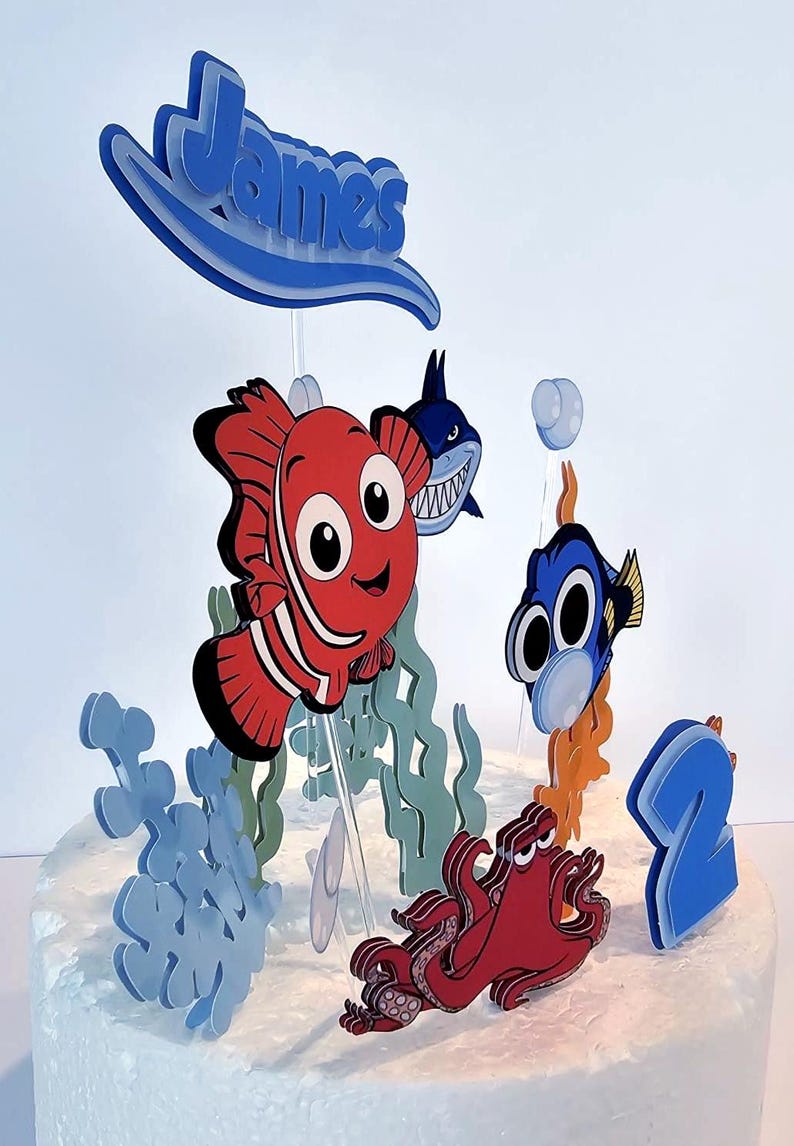 Nemo Finding Nemo Cake Topper: Personalized Birthday Party Decoration ...
