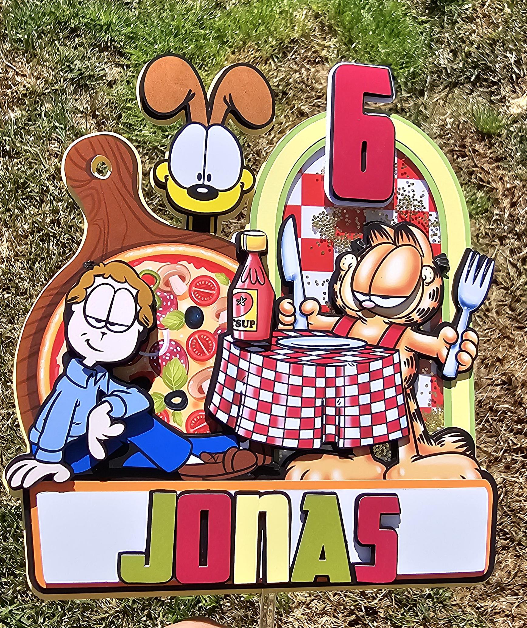 Garfield Handmade Garfield Cake Topper: Personalized Birthday Party ...