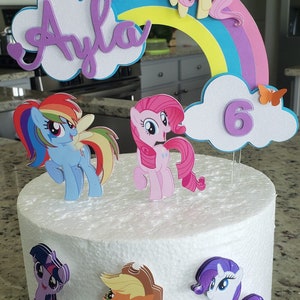 my little poney/ girl caker topper /pink
