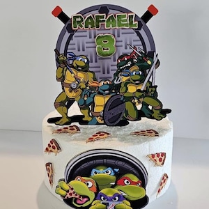 Turtle cake topper ninja party decoration birthday cake decoration turtle ninjas birthday ninja cake toppers