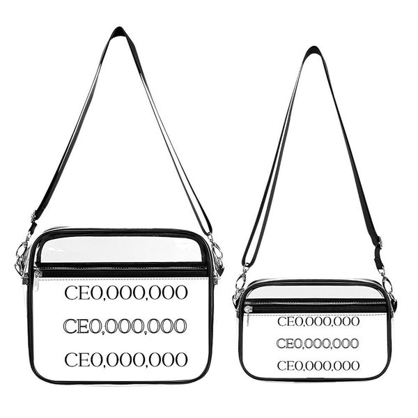 CEO,000,000 Transparent Fashion Bag  2PC Set 2024 New