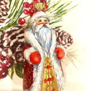Santa Claus / Father Frost Hand Painted Christmas Ornament