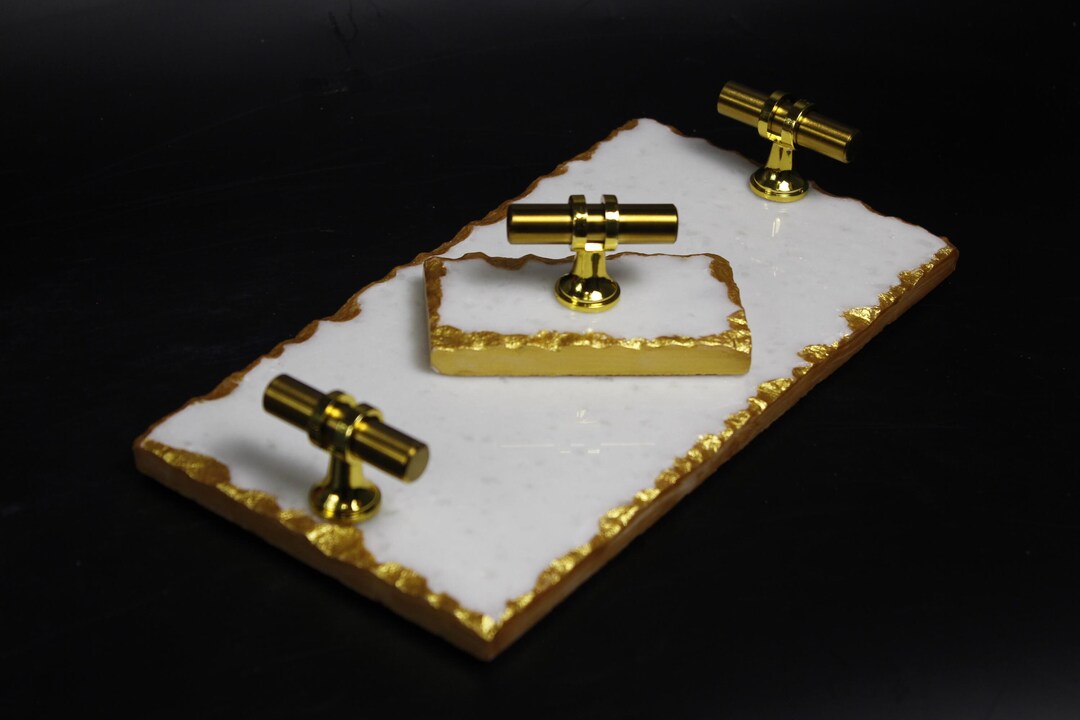 Marble Napkin Holder, Luxury Marble Tray, Guest Towel Holder, Bathroom ...