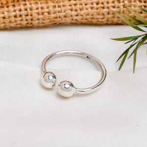 Boll Plain Ring, Adjustable 925 Silver Ring, Silver Boll silver Ring for men women