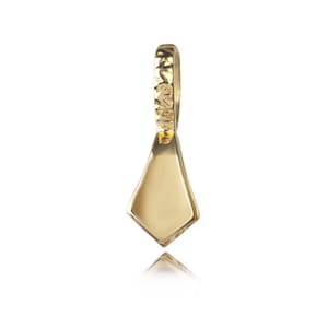 Gold Vermeil Sterling Silver Bail Pendant: Necklace Connector (L17mm x W6mm)