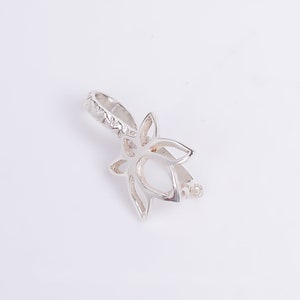 Sterling Silver Lotus Flower Pendant Bail: Jewelry Making (Set of 5)