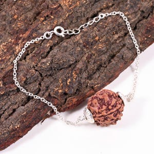 Nepali Rudraksha Bracelet, 925 Sterling Silver Bracelet, 5 mukhi Bracelet for women, MenAuthentic Nepali Rudraksh, Tears of Lord Shiva