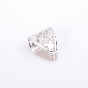 Sterling Silver Floral Bail Pendant: Necklace Connector