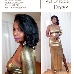 A The Veronique Dress - PDF -XS - XXXL Sewing Pattern, Downloadable