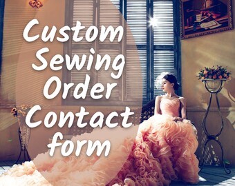 Custom SEWING Order Contact Form, Digital form, Google Forms Contact Form