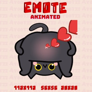 GEANIMEERDE kat-emote | harten | Trek | Onenigheid | YouTube | Grappige emoties | Memes | streamer-emoties