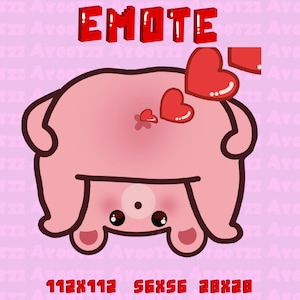 Emote orso ANIMATO / cuori / Twitch / Discord / YouTube / Emote divertenti / Meme / Emote streamer