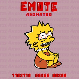 ANIMATED  Funny Lisa Simpson Crying emote | Twitch | Discord | YouTube | Funny Emotes | Memes | Dancing Emote