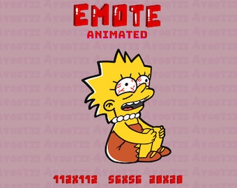 ANIMATED  Funny Lisa Simpson Crying emote | Twitch | Discord | YouTube | Funny Emotes | Memes | Dancing Emote