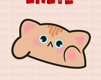 Cute Orange  Cat Bongo | Twitch | Discord | YouTube | Funny Emotes | Memes | Dancing Emote | Cute | Kitten