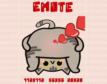 ANIMATED Cat emote | hearts | Twitch | Discord | YouTube | Funny Emotes | Memes | streamer emotes