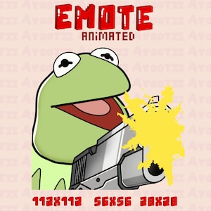 Funny Kermit the Frog Animated Emote: Twitch, Discord, YouTube (Digital Download)