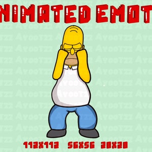 ANIMATO Homer Simpson balla divertente / Twitch / Discordia / YouTube / Emote divertenti / Meme / Emote danzante