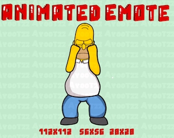 ANIMATED Homer Simpson Dancing | Twitch | Discord | YouTube | Funny Emotes | Memes | Dancing Emote