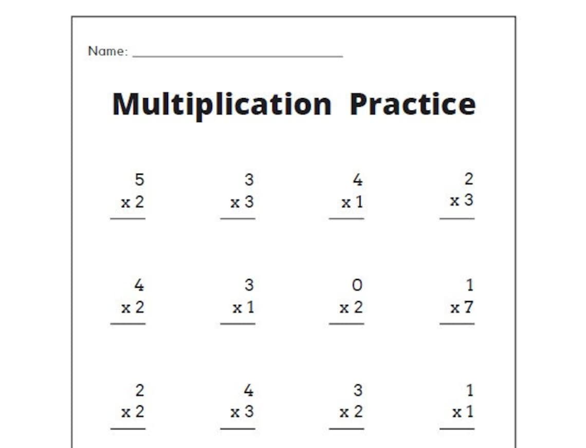single-digit-multiplication-worksheet-etsy