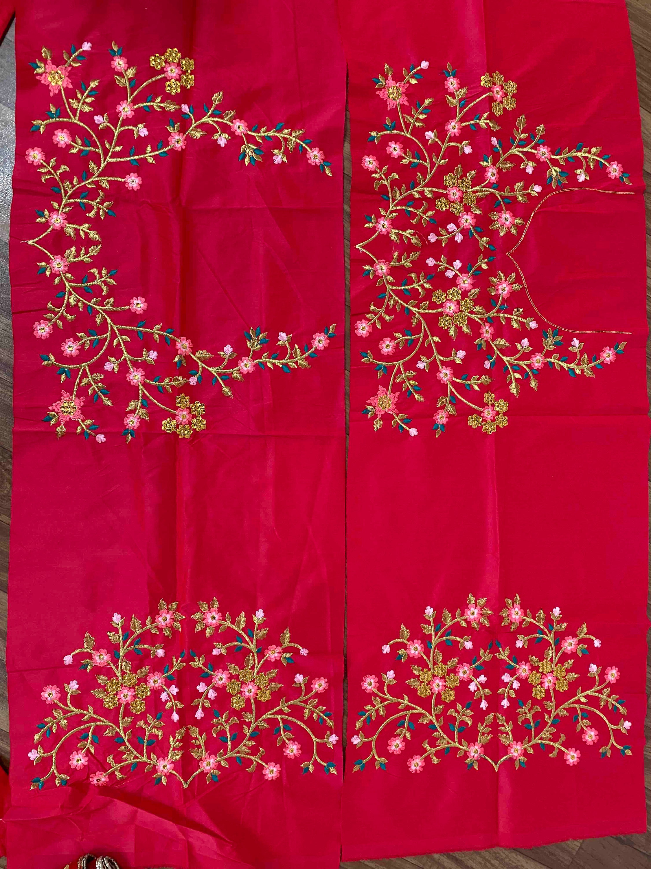 Dulhan lehenga clearance choli red colour