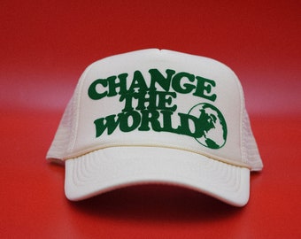 Change The World trendy trucker Hat, adjustable fit