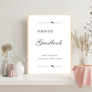 Photo Guestbook Sign Printable, Minimalist Photo Guest Book Sign, Photo Wedding Sign, Snap It, Stick It, Sign It, Polaroid Guest Book Sign