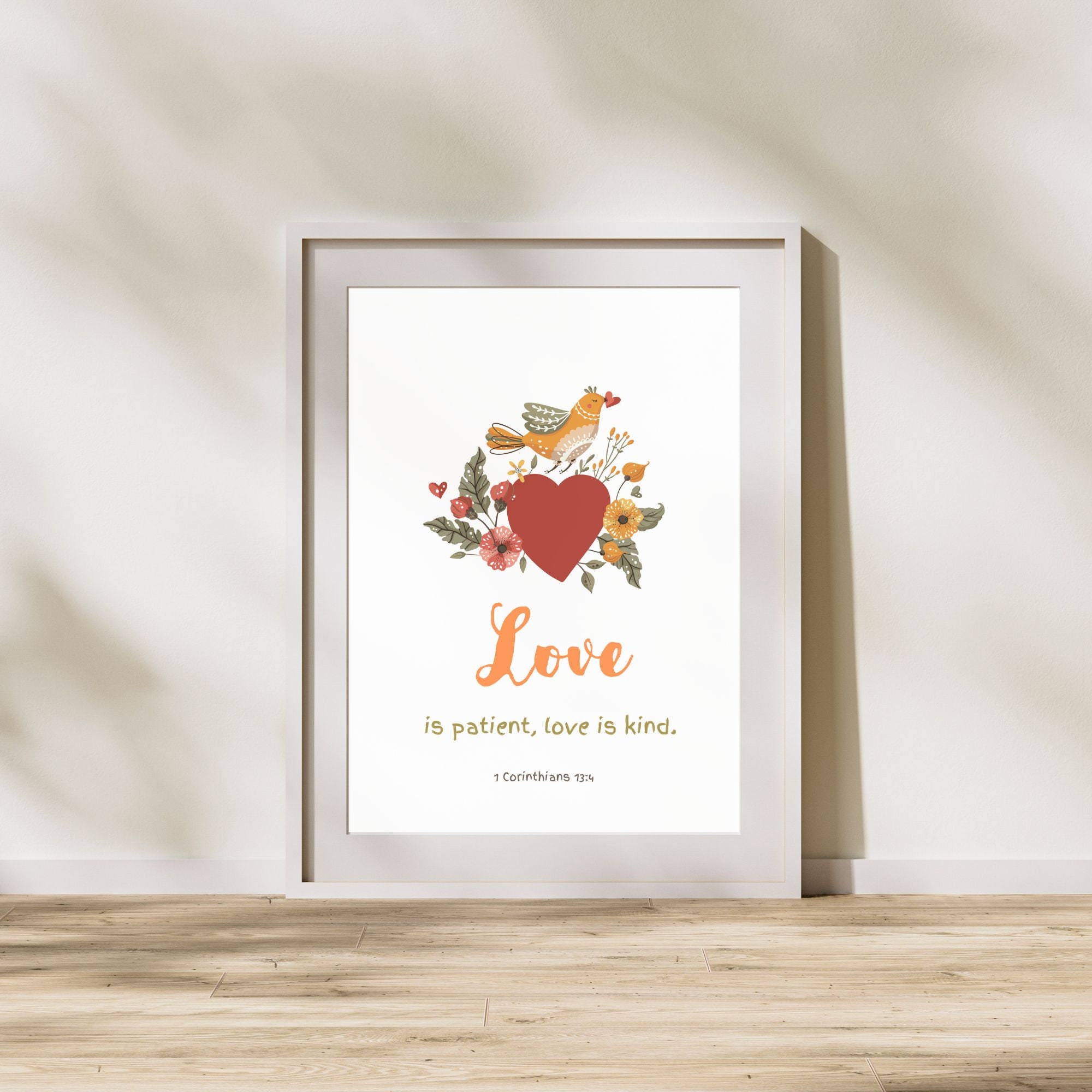 1 Corinthians 13 Love is Patient Love is Kind Printable Wall Art, Bible ...