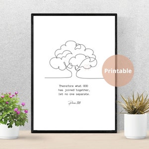 Proverbs 3 18 what GOD has joined together let no one separate Bible Verse Wall Art, Digital Download Print, Wedding Invitation Printable
