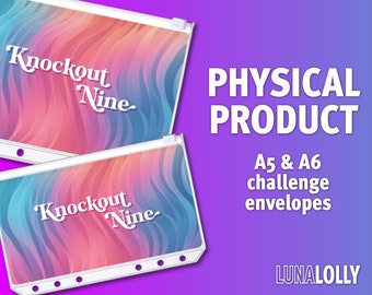 Knockout Nine | A6 A5 Envelope | Cash Budgeting Physical Product