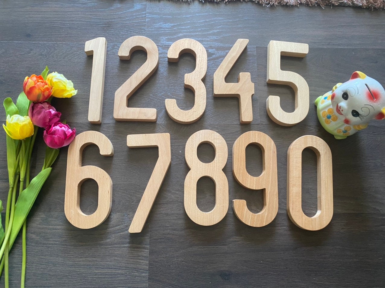 Wooden Number, Wooden Letters, Numbers in Wood Cute Woodgift, Wood Gift ...