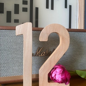 Número de madera, letras de madera, números en madera Lindo regalo de madera, regalo de madera para niños