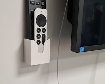 Simple wall mounted TV-remote holder (3 sizes) (Digital files)