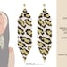 Leopard Earrings Pattern: Brick Stitch Seed Bead Fringe (PDF) - Etsy