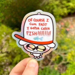 I Gotta Catch Fish Sticker | Premium Holographic Vinyl Sticker | Sticker Sheet, Bullet Journal Stickers, Funny Stickers