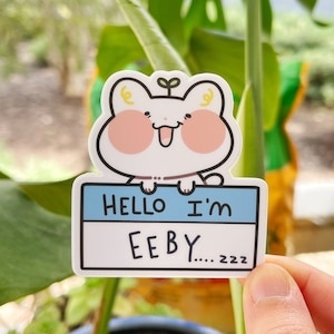 Hello I&#39;m Eeby Sticker | Premium Vinyl Sticker | Sticker Sheet, Bullet Journal Stickers, Planner Stickers, Scrapbooking
