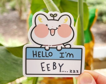 Olá, eu sou a Eeby! Adesivo | Adesivo de Vinil Premium | Cartela de Adesivos, Adesivos para Bullet Journal, Adesivos para Planner, Adesivos para Scrapbooking