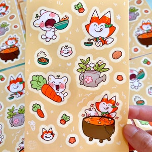 Holly + Friends Soup Time Sticker Sheet | Premium Vinyl Sticker | Sticker Sheet, Bullet Journal Stickers, Planner Stickers, Scrapbooking