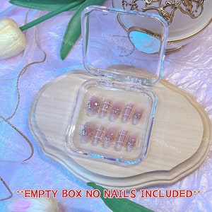 Press on nails storage box | reusable organization nail box