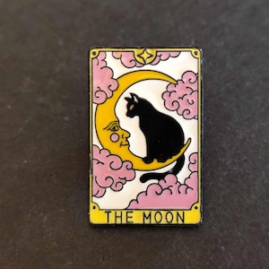 Pin's Carte tarot The Moon enamel alfiler spillette stift Tarot card The Moon