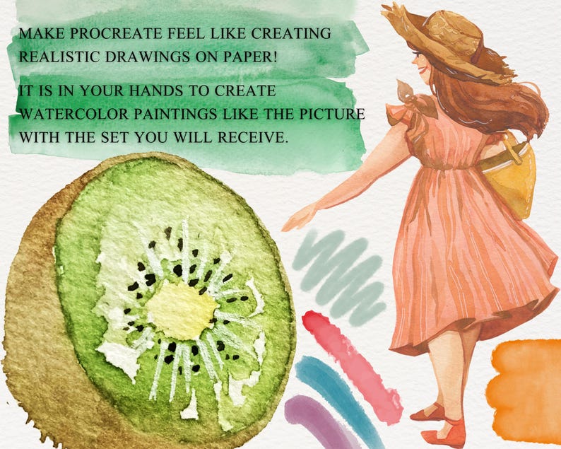 Watercolor Brush Set for Procreate Realistic Brushes for iPad Procreate